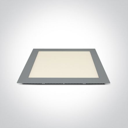 Τετράγωνο Χωνευτό LED Panel 30W 3000K Die Cast Γκρι IP40 230V