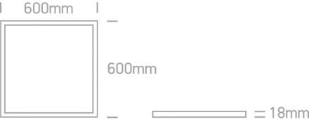 One Light Τετράγωνο Χωνευτό LED Panel 60x60 48W 3000K Die Cast Λευκό IP20 230V Dimmable