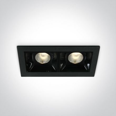 Χωνευτό Σποτ LED 2x2W Dimmable 3000K Die Cast Μαύρο