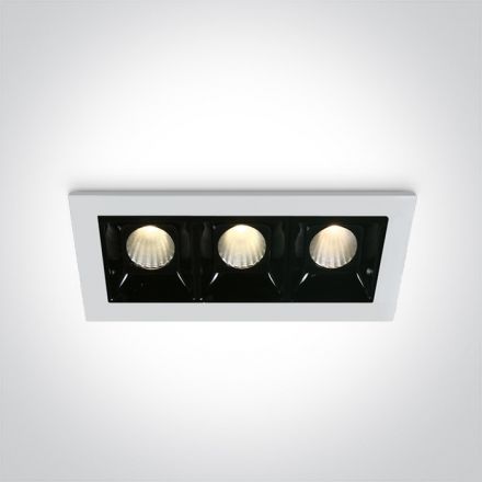 Χωνευτό Σποτ LED 3x2W Dimmable 3000K Die Cast Λευκό