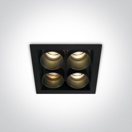 Χωνευτό Σποτ LED 10W 3000K Die Cast Μαύρο Dark Light 230V