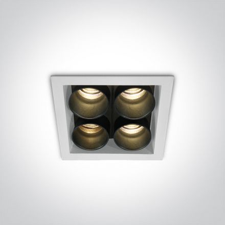 Χωνευτό Σποτ LED 10W 3000K Die Cast Λευκό Dark Light 230V