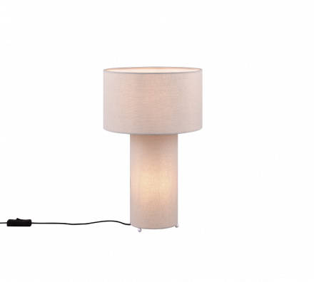 Trio Lighting Επιτραπέζιο Φωτιστικό BALE LED 2xE27 Υφασμάτινο Γκρι