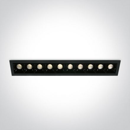 Χωνευτό Σποτ LED 10x2W Dimmable 3000K Die Cast Μαύρο