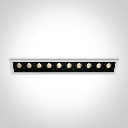 Χωνευτό Σποτ LED 10x2W Dimmable 3000K Die Cast Λευκό