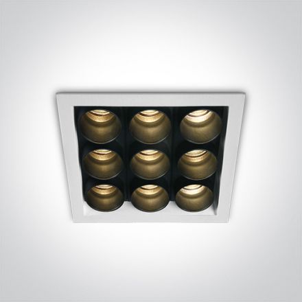 Χωνευτό Σποτ LED 22W 3000K Die Cast Λευκό Dark Light 230V