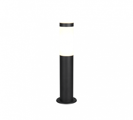 Trio Lighting Φωτιστικό Κολωνάκι 1xE27 TRIOTO Μαύρο Ματ Ανοξείδωτο Ατσάλι