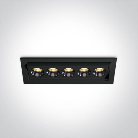 Χωνευτό Spot SMD LED 12W 3000K 38° Αλουμίνιο Μαύρο 230V IP20 Dark Light