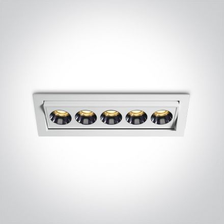 Χωνευτό Spot SMD LED 12W 3000K 38° Αλουμίνιο Λευκό 230V IP20 Dark Light
