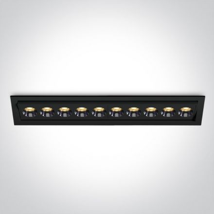 Χωνευτό Spot SMD LED 24W 3000K 38° Αλουμίνιο Μαύρο 230V IP20 Dark Light