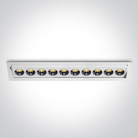 Χωνευτό Spot SMD LED 24W 3000K 38° Αλουμίνιο Λευκό 230V IP20 Dark Light