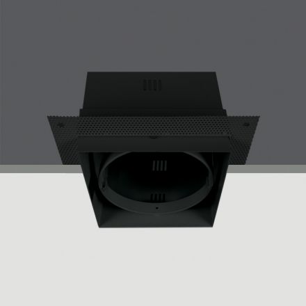 Χωνευτό Trimless Box Για LED Spot Μεταλλικό Μαύρο 11110TR