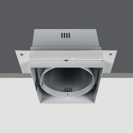 Χωνευτό Trimless Box Για LED Spot Μεταλλικό Λευκό 11070TR