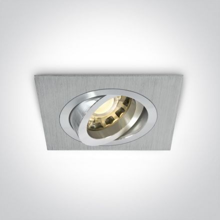 Τετράγωνο Χωνευτό LED Spot GU5.3 MR16 12V Αλουμίνιο