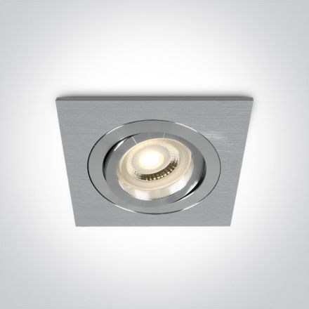 Τετράγωνο Χωνευτό LED Spot GU10 MR16 Dual Ring 100-240V Αλουμίνιο
