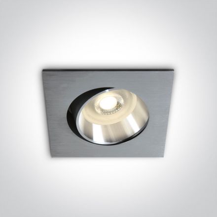 Τετράγωνο Χωνευτό LED Spot GU10 MR16 Square Clip 100-240V Αλουμίνιο