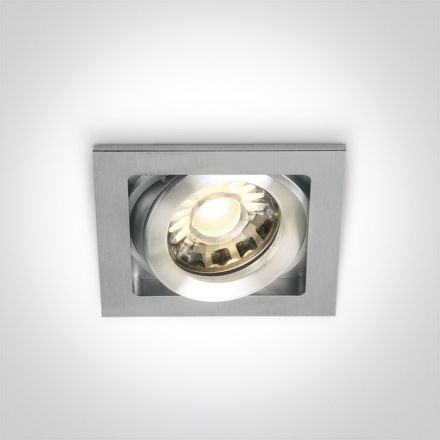 Τετράγωνο Χωνευτό LED Spot 1xGU5.3 MR16 12V Αλουμίνιο