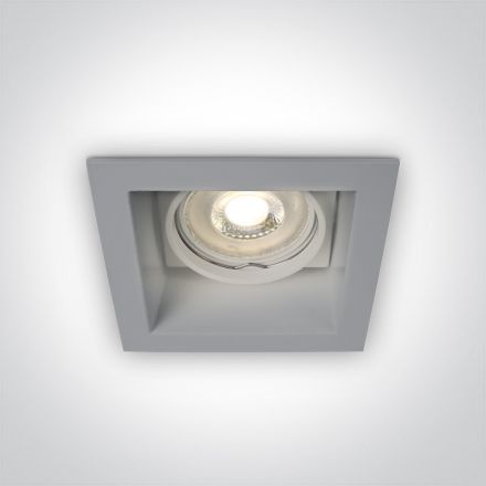 Χωνευτό LED Spot GU10 MR16 Round Clip 12V Αλουμίνιο Γκρι Dark Light