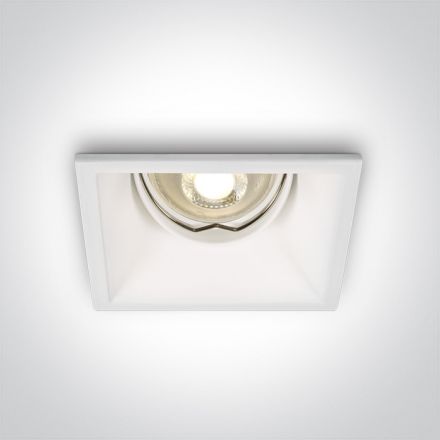 Χωνευτό LED Spot GU10 MR16 Round Clip 100-240V Αλουμίνιο Λευκό Dark Light 51105TG