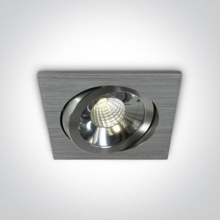 Τετράγωνο Χωνευτό LED Spot 10W 4000K 36° Αλουμίνιο Dimmable 100-240V