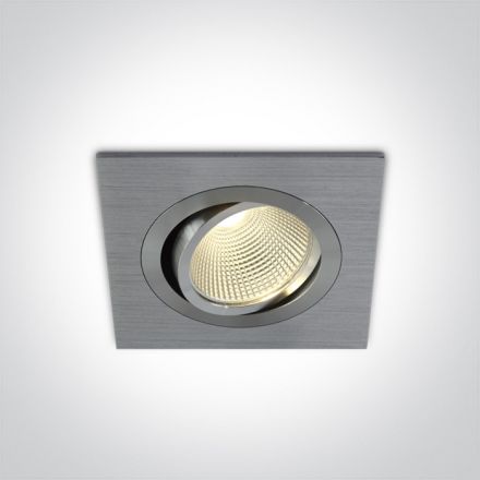 Τετράγωνο Χωνευτό LED Spot 12W 3000K 38° Αλουμίνιο Dimmable