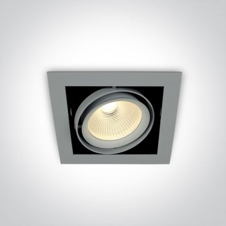 One Light Χωνευτό LED Spot 20W COB Ρυθμιζόμενο 3000K 36° Αλουμίνιο/Μέταλλο Γκρι IP20 230V