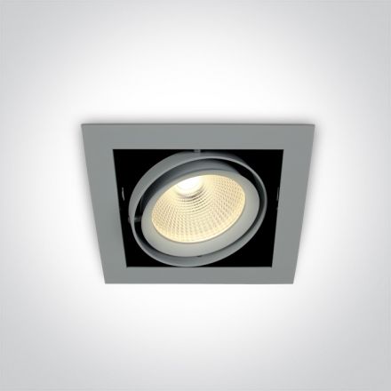 Χωνευτό LED Spot 20W COB Ρυθμιζόμενο 3000K 36° Αλουμίνιο/Μέταλλο Γκρι IP20 230V