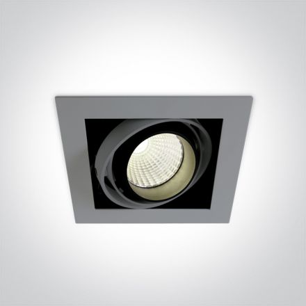 Χωνευτό LED Spot 25W Ρυθμιζόμενο 4000K 38° Die Cast Γκρι IP20 100-240V