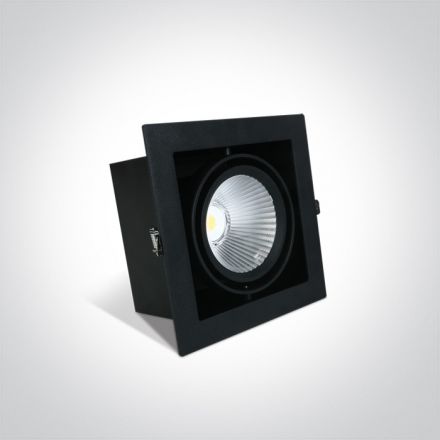 One Light Χωνευτό LED Spot 30W COB Ρυθμιζόμενο 4000K 38° Αλουμίνιο/Μέταλλο Μαύρο IP20 230V