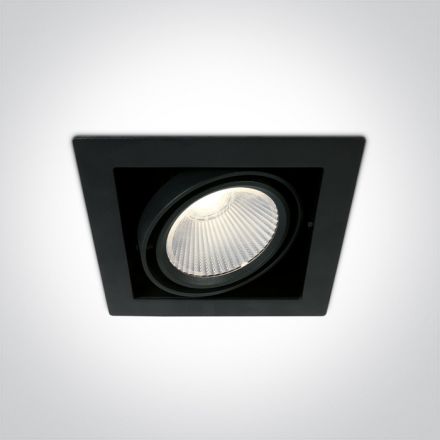 One Light Χωνευτό LED Spot 30W COB Ρυθμιζόμενο 4000K 38° Αλουμίνιο/Μέταλλο Μαύρο IP20 230V