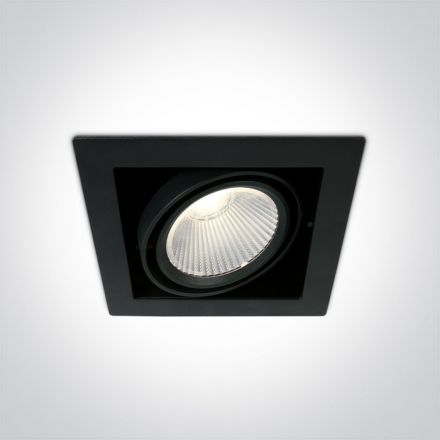 Χωνευτό LED Spot 30W COB Ρυθμιζόμενο 4000K 38° Αλουμίνιο/Μέταλλο Μαύρο IP20 230V
