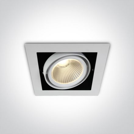 Χωνευτό LED Spot 30W COB Ρυθμιζόμενο 3000K 38° Αλουμίνιο/Μέταλλο Λευκό IP20 230V