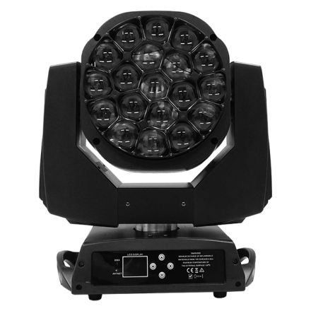Κινούμενη Ρομποτική Κεφαλή Atlas HAWKEYE 2 K10 BEE EYE PRO 4in1 BEAM - WASH - ROTATION - ZΟΟΜ 4°-60° 19*15W OSRAM LED RGBW 450W 230V DMX512 