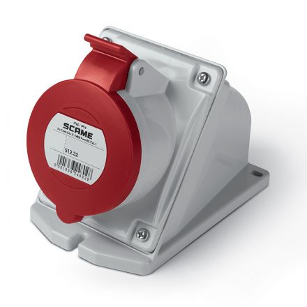 Επίτοιχη Πρίζα Θηλυκή 3P+E 32A 6h 380-415V 50/60Hz IP44/54