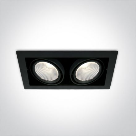 Χωνευτό LED Spot 2x30W COB Ρυθμιζόμενο 4000K 38° Αλουμίνιο/Μέταλλο Μαύρο IP20 230V