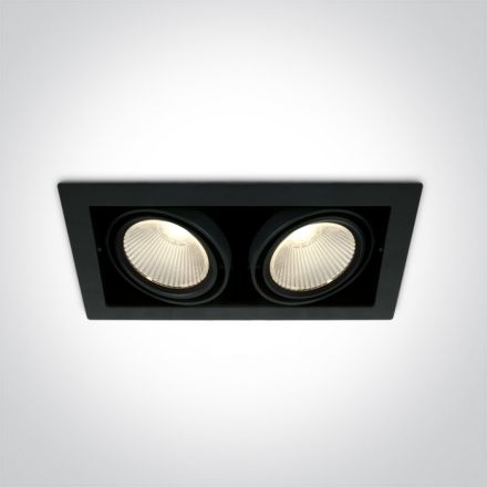Χωνευτό LED Spot 2x30W COB Ρυθμιζόμενο 3000K 38° Αλουμίνιο/Μέταλλο Μαύρο IP20 230V