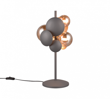 Trio Lighting Επιτραπέζιο Φωτιστικό LED 3xG9 BUBBLE Ανθρακί