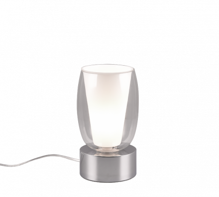 Trio Lighting Επιτραπέζιο Φωτιστικό LED E14 BARRET Chrome/Διάφανο