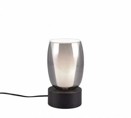 Trio Lighting Επιτραπέζιο Φωτιστικό LED E14 BARRET Μαύρο Ματ/Smoke