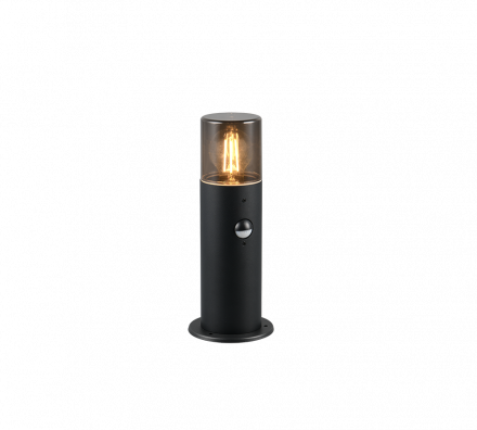Trio Lighting Φωτιστικό Κήπου LED 1xE27 Αισθητήρας Κίνησης HOOSIC Μαύρο Ματ IP44 30cm