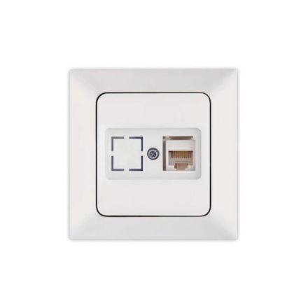 Πρίζα Data CAT 6 RJ 45 Μονή Λευκή NEAD