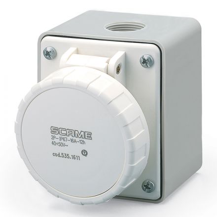 Πρίζα Επίτοιχη 2P+E 16A 12h 40-50V 50/60Hz