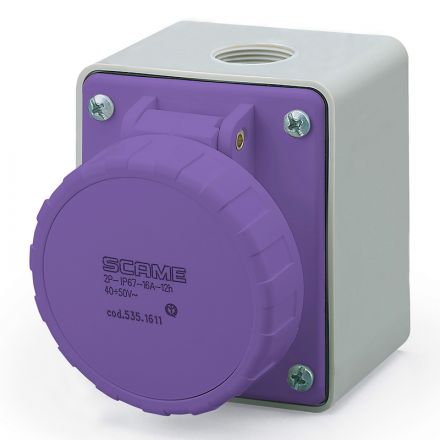 Πρίζα Επίτοιχη 2P+E 16A 12h 20-25V 50/60Hz