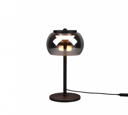 Trio Lighting Πορτατίφ MADISON LED 8W Μέταλλο/Γυαλί Μαύρο/Chrome