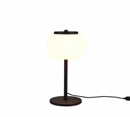 Trio Lighting Πορτατίφ MADISON LED 8W Μέταλλο/Γυαλί Μαύρο/Λευκό