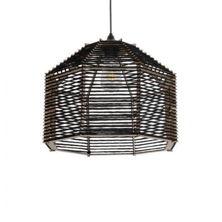 VORK 205-0027 Κρεμαστό Φωτιστικό Boho 1xE27 Μαύρο