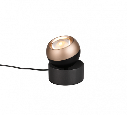 Trio Lighting Επιτραπέζιο Φωτιστικό LED 5W CCT ORBIT Μαύρο-Coffee
