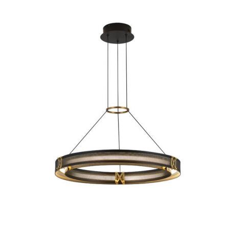 Κρεμαστό Φωτιστικό Αλουμίνιο LED 33W 3300Lm 3000K - Μαύρο-Χρυσό - LUIS