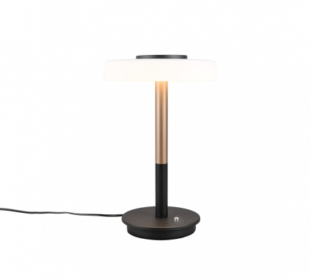 Trio Lighting Επιτραπέζιο Φωτιστικό LED 10W CELESTE Coffee Μέταλλο/Γυαλί Λευκό