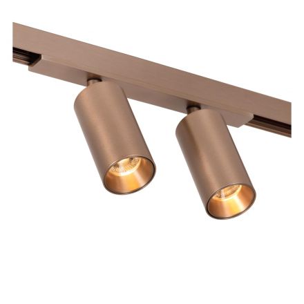 Διπλό Spot Ράγας LED 2x8W 2700K-4000K 1-Phase LINIAL BIX Σαμπανί